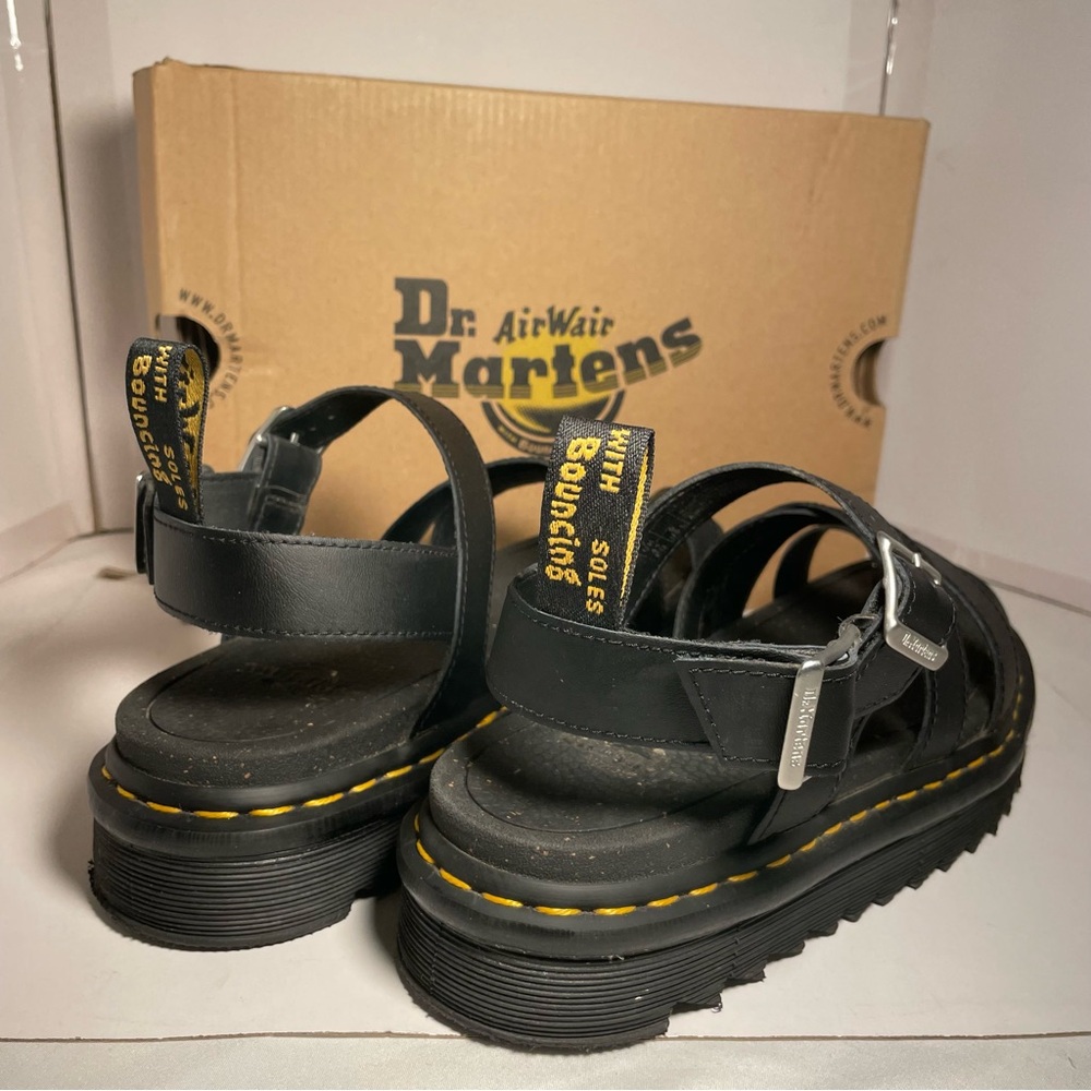 Dr. Martens Black Leather Buckle Sandals Size 9 - Picture 12 of 15